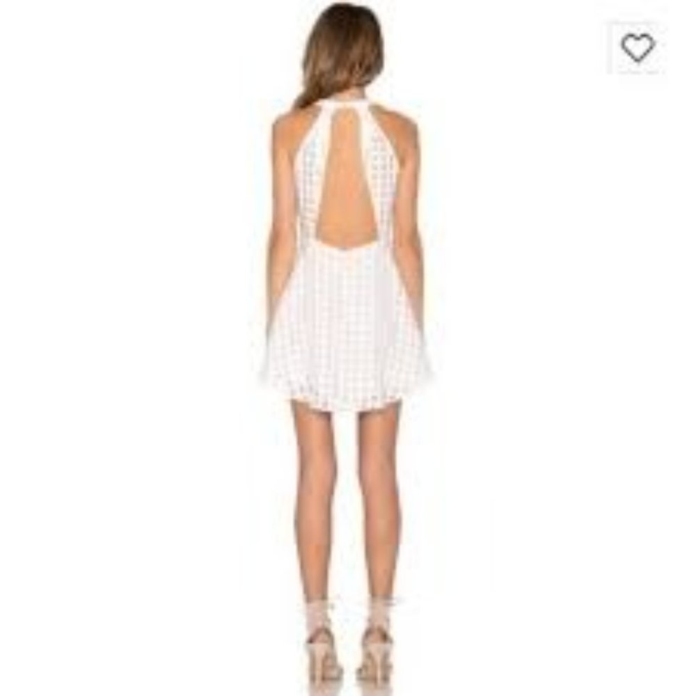 Lovers + Friends Gingham Mini Halter Picnic Dress, Sz M - Picture 2 of 12